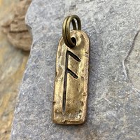 Ansuz Rune, Bronze Rune Pendant, Viking Jewelry, Viking Runes, Men's Rune Jewelry, Rune Jewelry, Nordic Jewelry, Elder Futhark, Nordic Ansuz