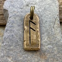 Ansuz Rune, Bronze Rune Pendant, Viking Jewelry, Viking Runes, Men's Rune Jewelry, Rune Jewelry, Nordic Jewelry, Elder Futhark, Nordic Ansuz