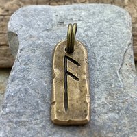 Ansuz Rune, Bronze Rune Pendant, Viking Jewelry, Viking Runes, Men's Rune Jewelry, Rune Jewelry, Nordic Jewelry, Elder Futhark, Nordic Ansuz