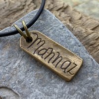 Mannaz Rune, Bronze Rune Charms, Handcrafted, Men Women Viking Necklaces, Nordic Norse Jewelry, Elder Futhark, Ancient Pagan, Necklace Cords