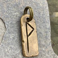 Wunjo Rune, Nordic Runes, Bronze Rune Pendant, Viking Runes, Rune Charms, Rune Jewelry, Nordic Jewelry, Elder Futhark, Viking Jewelry