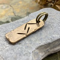 Jera Rune, Bronze Charm, Handmade and Carved, Men's Viking Jewelry, Nordic Norse Gifts, Elder Futhark, Leather & Vegan Cords, Ancient Pagan
