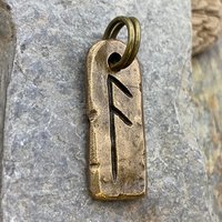 Ansuz Rune, Bronze Rune Pendant, Viking Jewelry, Viking Runes, Men's Rune Jewelry, Rune Jewelry, Nordic Jewelry, Elder Futhark, Nordic Ansuz