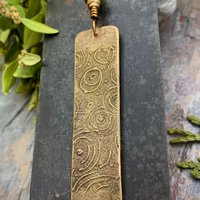 Tree of Life, Bronze Pendant, Connemara Marble, Irish Celtic Jewelry, Long Tree Necklace, Celtic Spirals, Hand Carved, Soul Harbor Jewelry