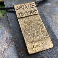 Celtic Tree of Life, Bronze Tree Pendant, Hand Carved, Irish Celtic Spirals, Crann Bethadh, Druid Pagan, Handmade Art, Soul Harbor Jewelry