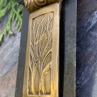 Two Trees Bronze Pendant, Celtic Tree of Life, Hand Carved, Irish Celtic Spirals, Intertwined, Handmade Art Jewelry, 8th Anniversary Gifts