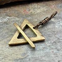 Earth Element, Bronze Elemental Signs, Pagan Gift, Astrological Signs, Taurus, Virgo, Capricorn, Winter, Elemental Symbols, Anniversary Gift