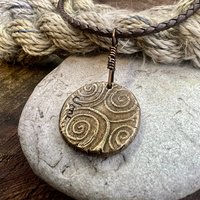 Compass Rose Charm, Bronze Compass Necklace, Nautical, Boats Sailing Sea, Protection Guidance Talisman, Men's Unisex Jewelry, Rustic Seaworn