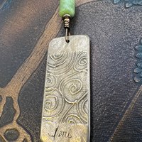 Bronze Two Trees Pendant, Irish Celtic Spirals, Connemara Marble, Leather & Vegan Cords, Earthy Rustic, Branches Roots, Celtic Green Witch