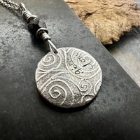 Raven Charm, Sterling Silver, Irish Celtic Lore, Leather Vegan Cords, Stainless Steel Chain, Crow Corvid, Wax Seal Charm, Celtic Pagan Witch