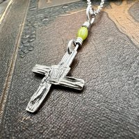 St Brigid's Cross, Sterling Silver, Connemara Marble, Irish Celtic Jewelry, Irish Pagan, Imbolc, Patron Saint, Brigid of Kildare, Tiny Cross