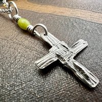 St Brigid's Cross, Sterling Silver, Connemara Marble, Irish Celtic Jewelry, Irish Pagan, Imbolc, Patron Saint, Brigid of Kildare, Tiny Cross