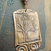 Copper Tree Sun Pendant, Connemara Marble Bead, Irish Celtic Spirals, Leather & Vegan Cords, Druid Pagan, Celtic Green Witch, Handmade Art