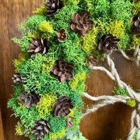 Tree of Life Witch Bells, 9 Inch Mossy Wreath, Spring Ostara Decor, Housewarming Gifts, Spirit Altar Bells, Earthy Pagan, MADE TO ORDER