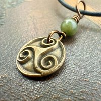 Triskele Bronze Charm, Wax Seal Charm, Connemara Marble Bead, Irish Celtic, 8 Anniversary, Celtic Witch, Triskelion Triple Spiral, Pagan