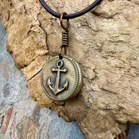 Anchor Bronze Charm, Door County WI, Nautical Sailing, Protection Guidance Talisman, Lake Michigan, Journey, Maritime Jewelry, Eco Friendly