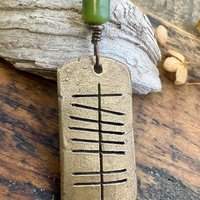Love Ogham Bronze Charm, Grá Irish Love, Irish Gaelic, 8th Wedding Anniversary, Irish Celtic Jewelry, Celtic Witch, Pagan Love, Hand Carved