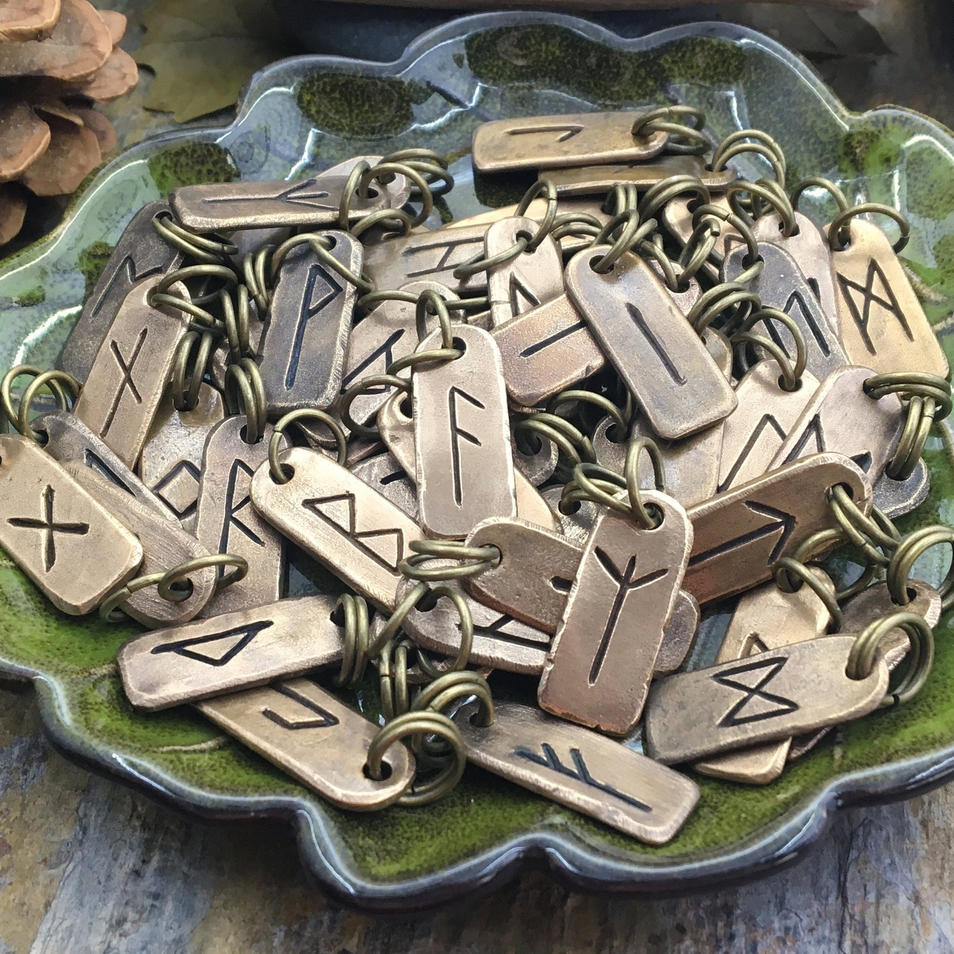 Uruz Rune, Bronze Charm, Men's Rune Jewelry, Rune Jewelry, Uruz Nordic Rune, Elder Futhark, Viking Jewelry, Soul Harbor Jewelry, Runes