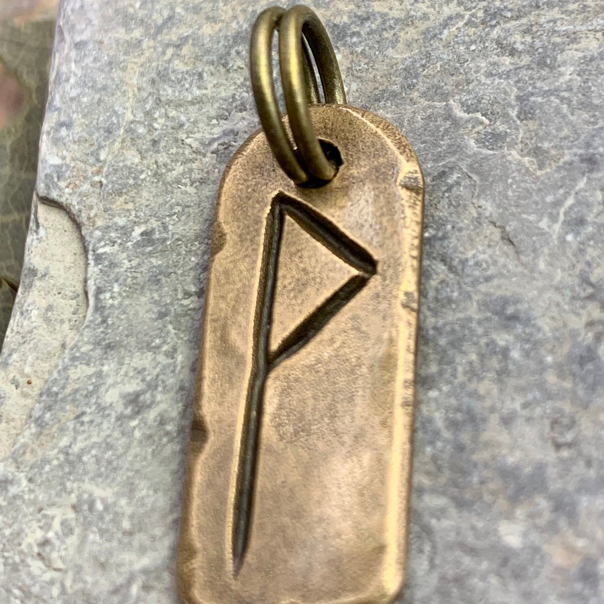 Wunjo Rune, Nordic Runes, Bronze Rune Pendant, Viking Runes, Rune Charms, Rune Jewelry, Nordic Jewelry, Elder Futhark, Viking Jewelry