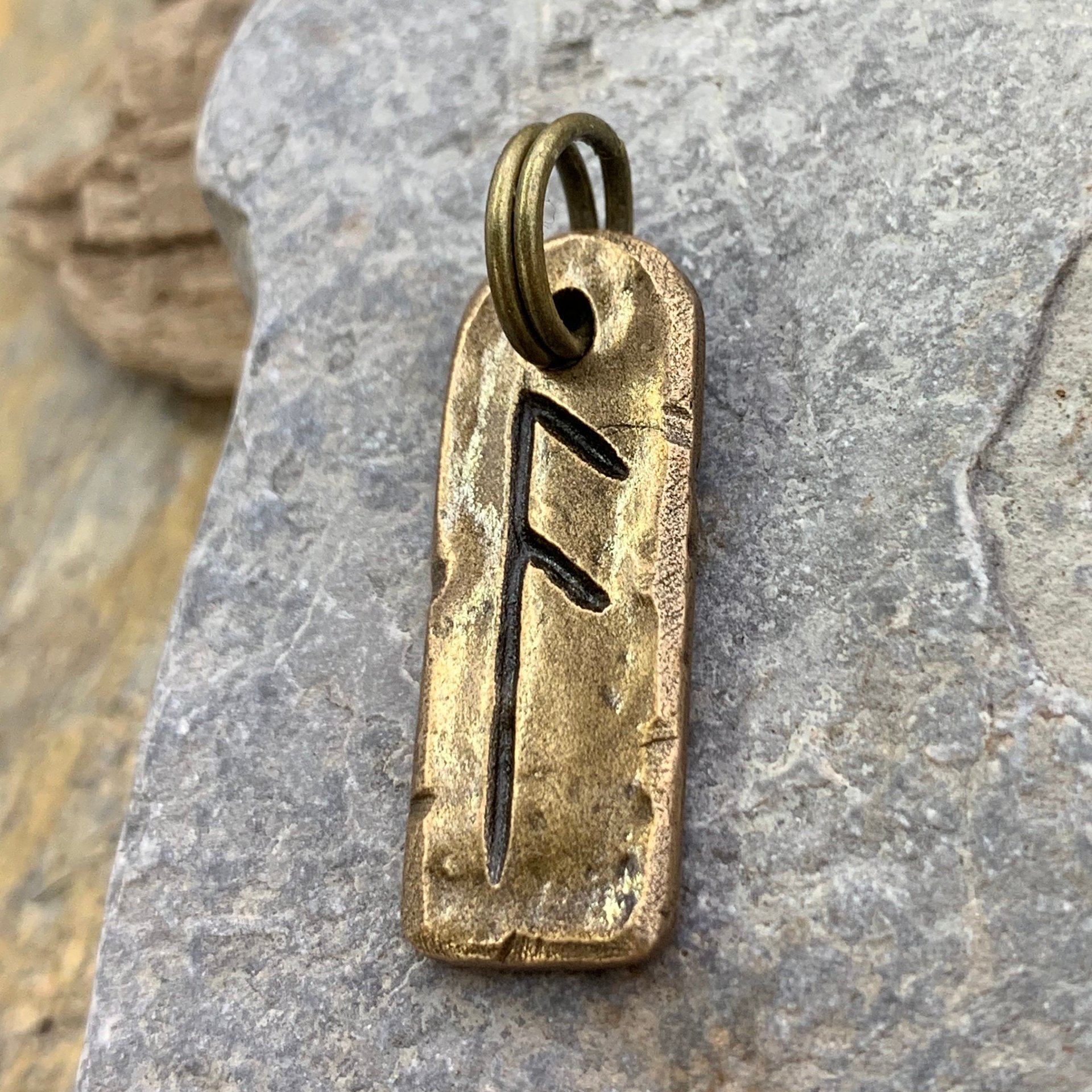 Ansuz Rune, Bronze Rune Pendant, Viking Jewelry, Viking Runes, Men's Rune Jewelry, Rune Jewelry, Nordic Jewelry, Elder Futhark, Nordic Ansuz