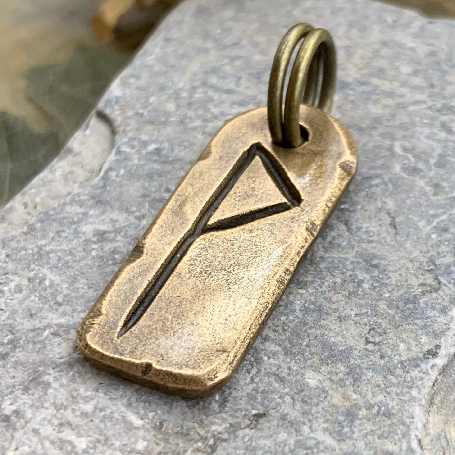 Wunjo Rune, Nordic Runes, Bronze Rune Pendant, Viking Runes, Rune Charms, Rune Jewelry, Nordic Jewelry, Elder Futhark, Viking Jewelry