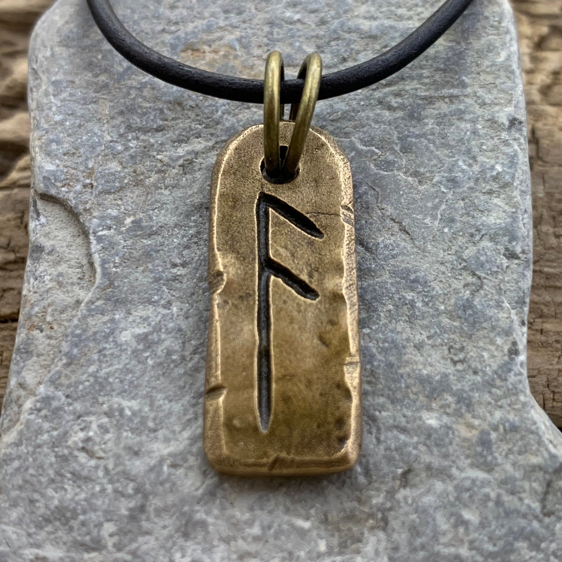 Ansuz Rune, Bronze Rune Pendant, Viking Jewelry, Viking Runes, Men's Rune Jewelry, Rune Jewelry, Nordic Jewelry, Elder Futhark, Nordic Ansuz