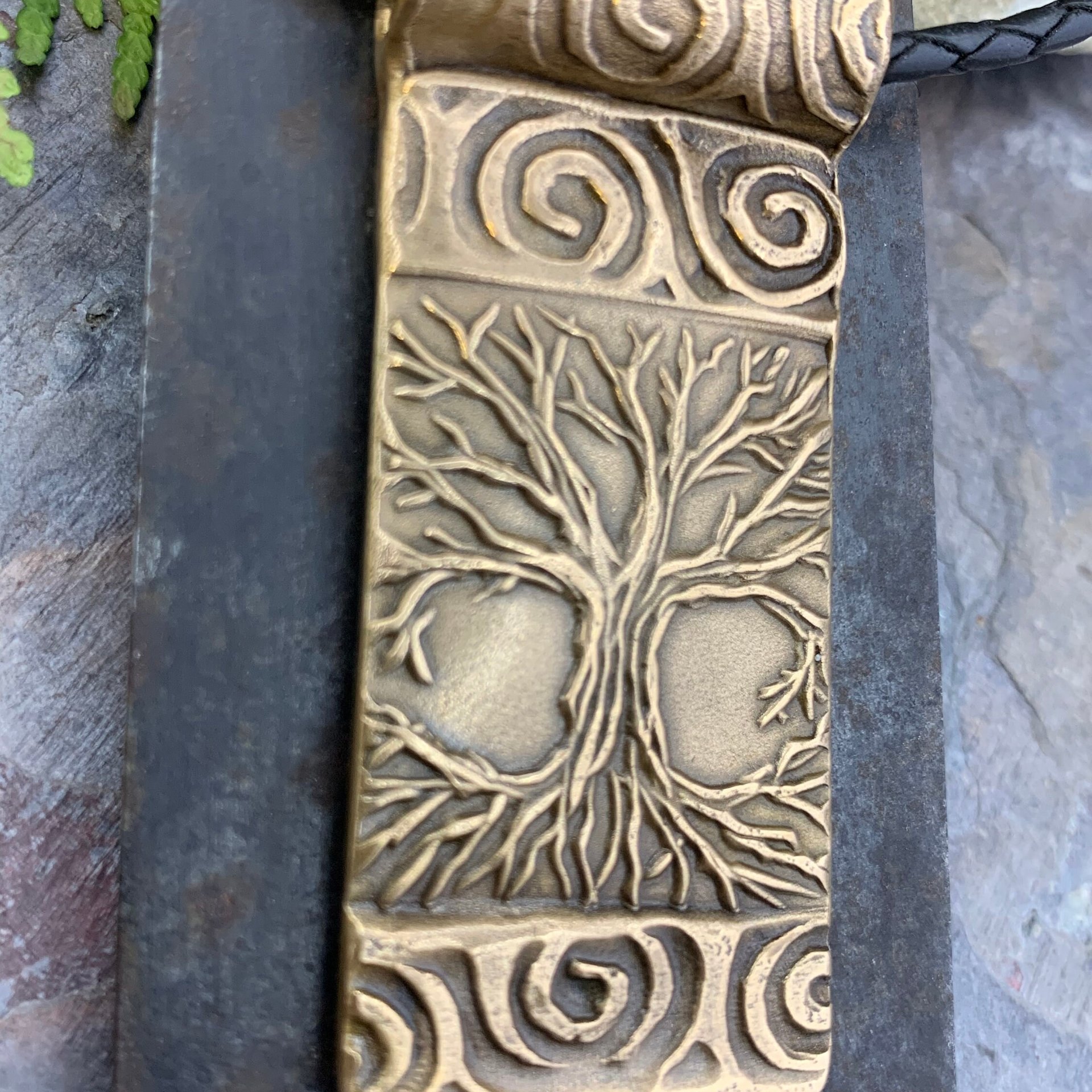 Celtic Tree of Life, Bronze Tree Pendant, Hand Carved, Irish Celtic Spirals, Crann Bethadh, Druid Pagan, Handmade Art, Soul Harbor Jewelry