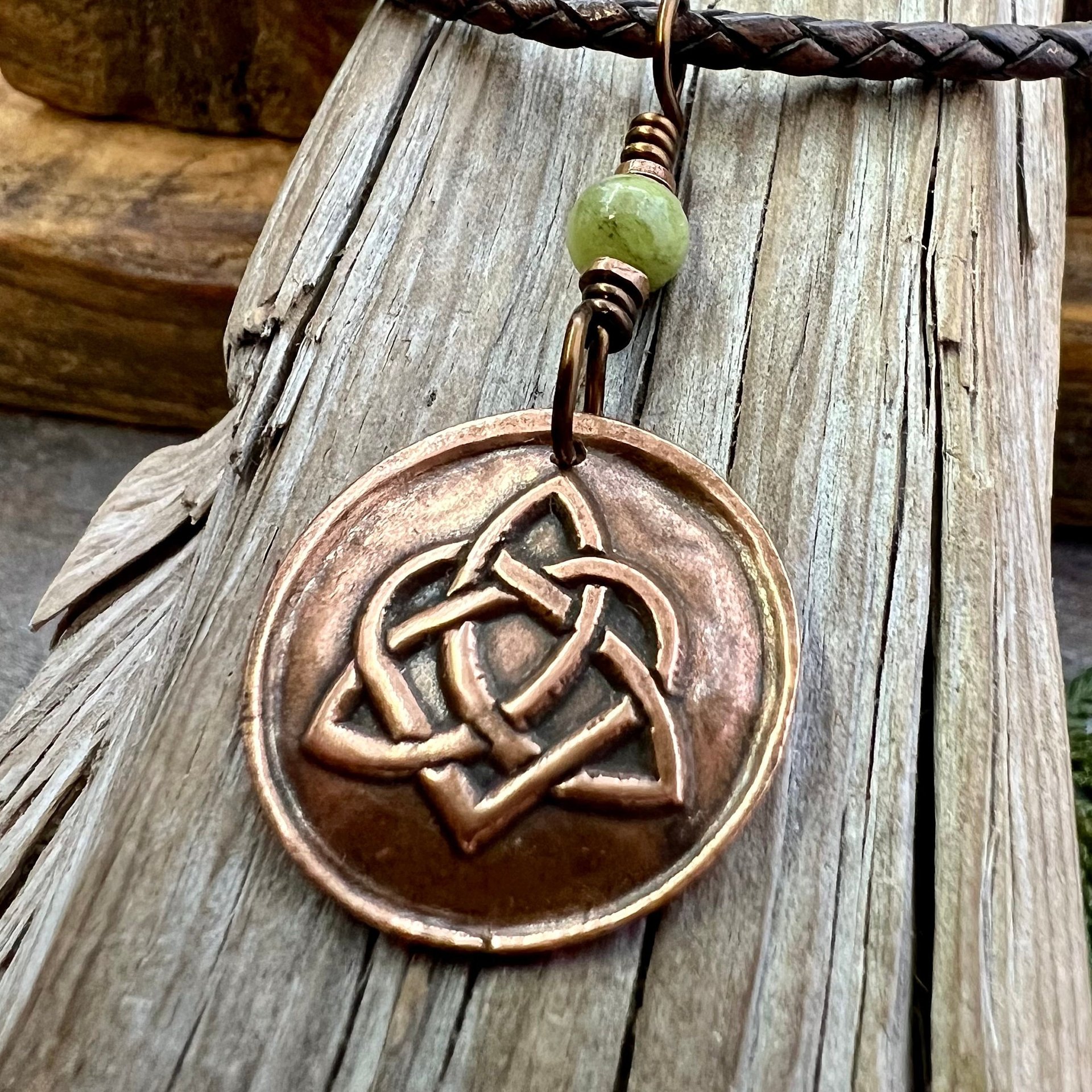 Danu Triquetra Necklace – Celtic Crystal Design Jewelry