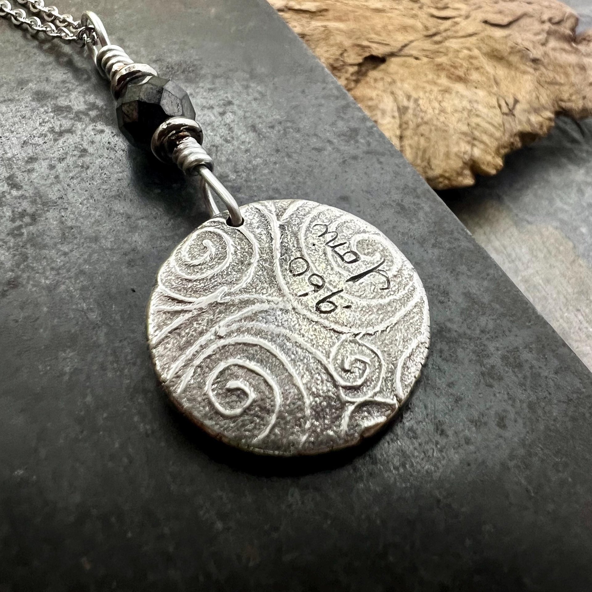 Raven Charm, Sterling Silver, Irish Celtic Lore, Leather Vegan Cords, Stainless Steel Chain, Crow Corvid, Wax Seal Charm, Celtic Pagan Witch