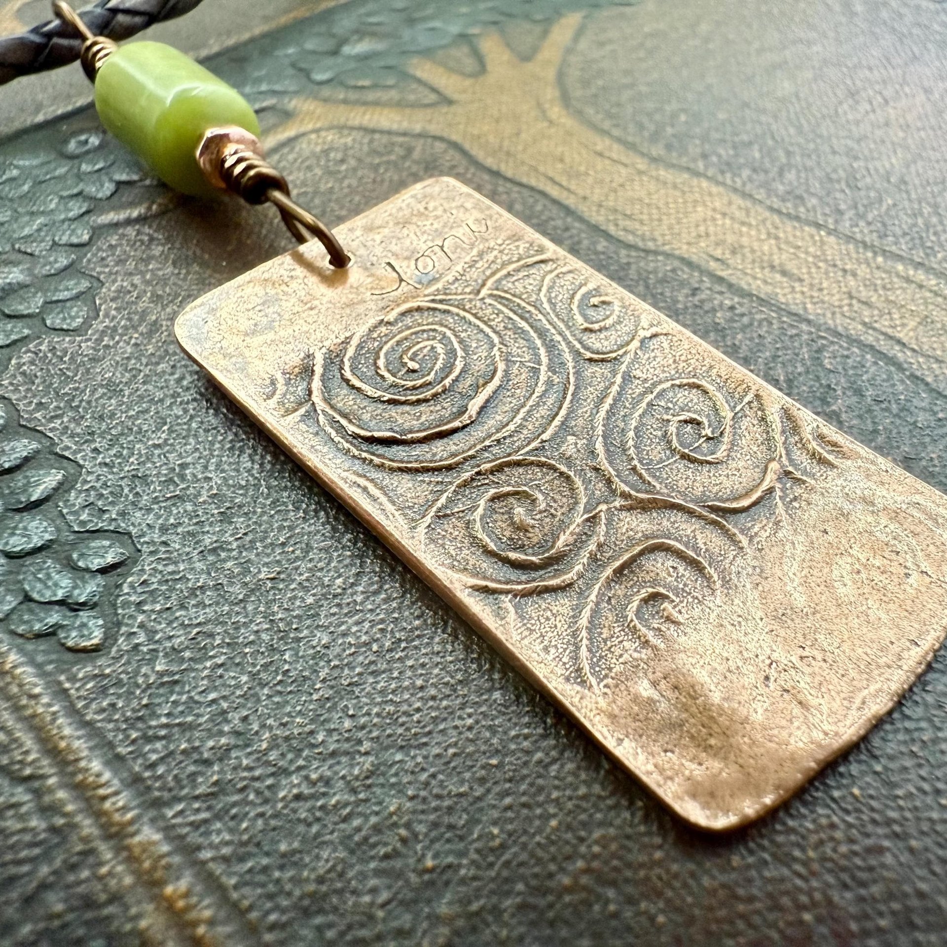 Saint Brigid's Cross, Copper & Connemara Marble Pendant, Irish Celtic Jewelry, Brigit Bridget, St Brigid of Kildare, Irish Cross, Imbolc