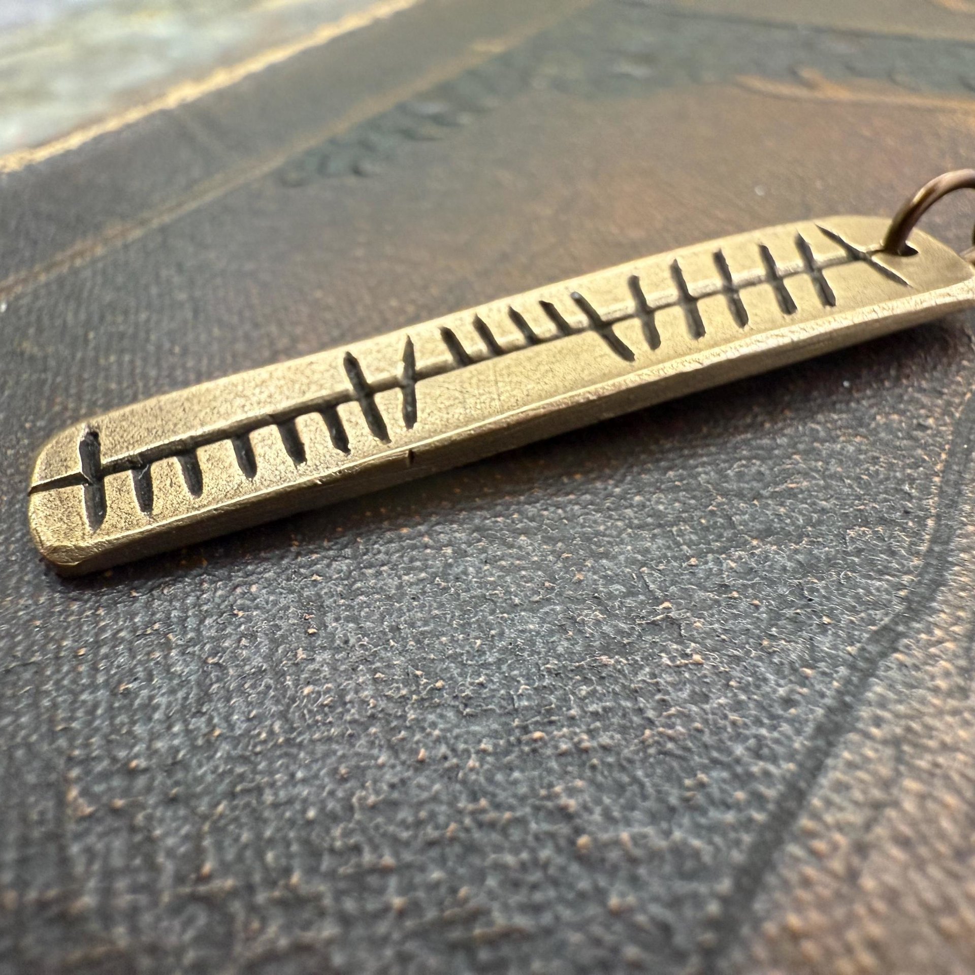 Anam Cara Ogham Necklace, Soul Friend, Bronze Bar Charm, Connemara Marble, Irish Celtic, Soul Mate, Gifts of Love, Irish Gaelic, Best Friend