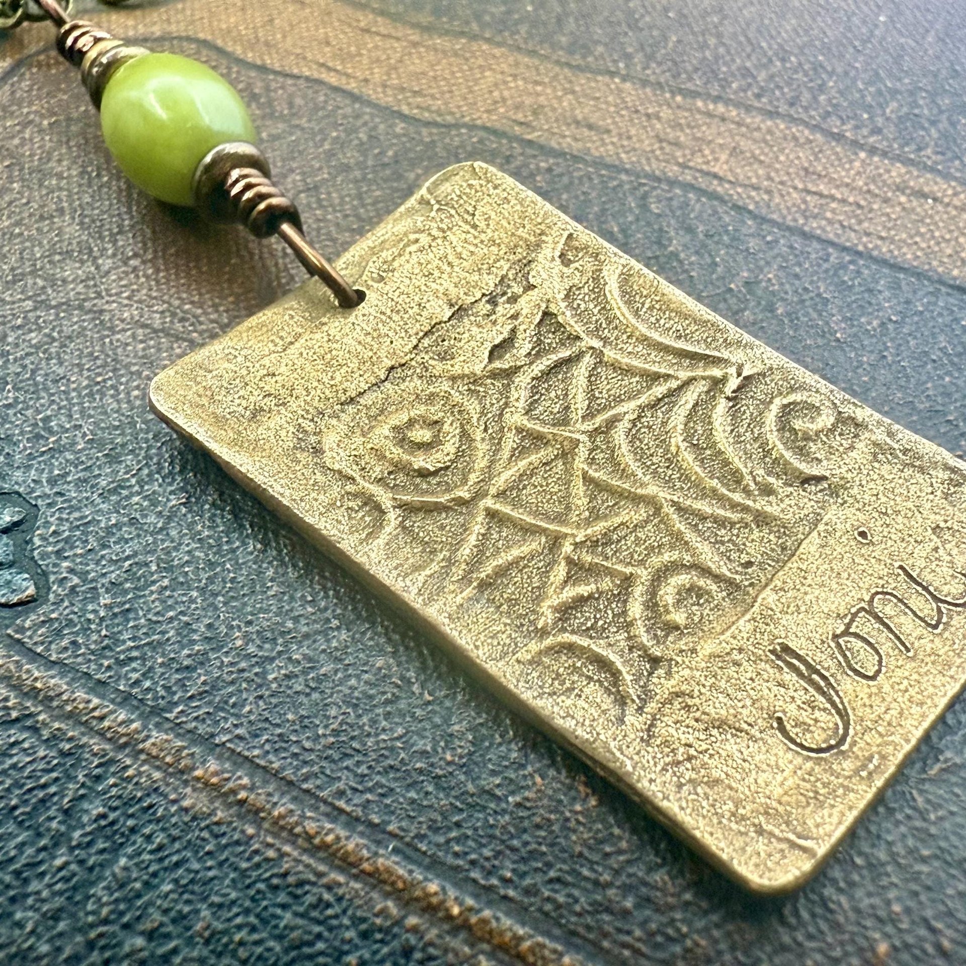 Saint Brigid's Cross, Bronze & Connemara Marble Pendant, Irish Celtic Jewelry, Brigit Bridget, St Brigid of Kildare, Irish Cross, Imbolc