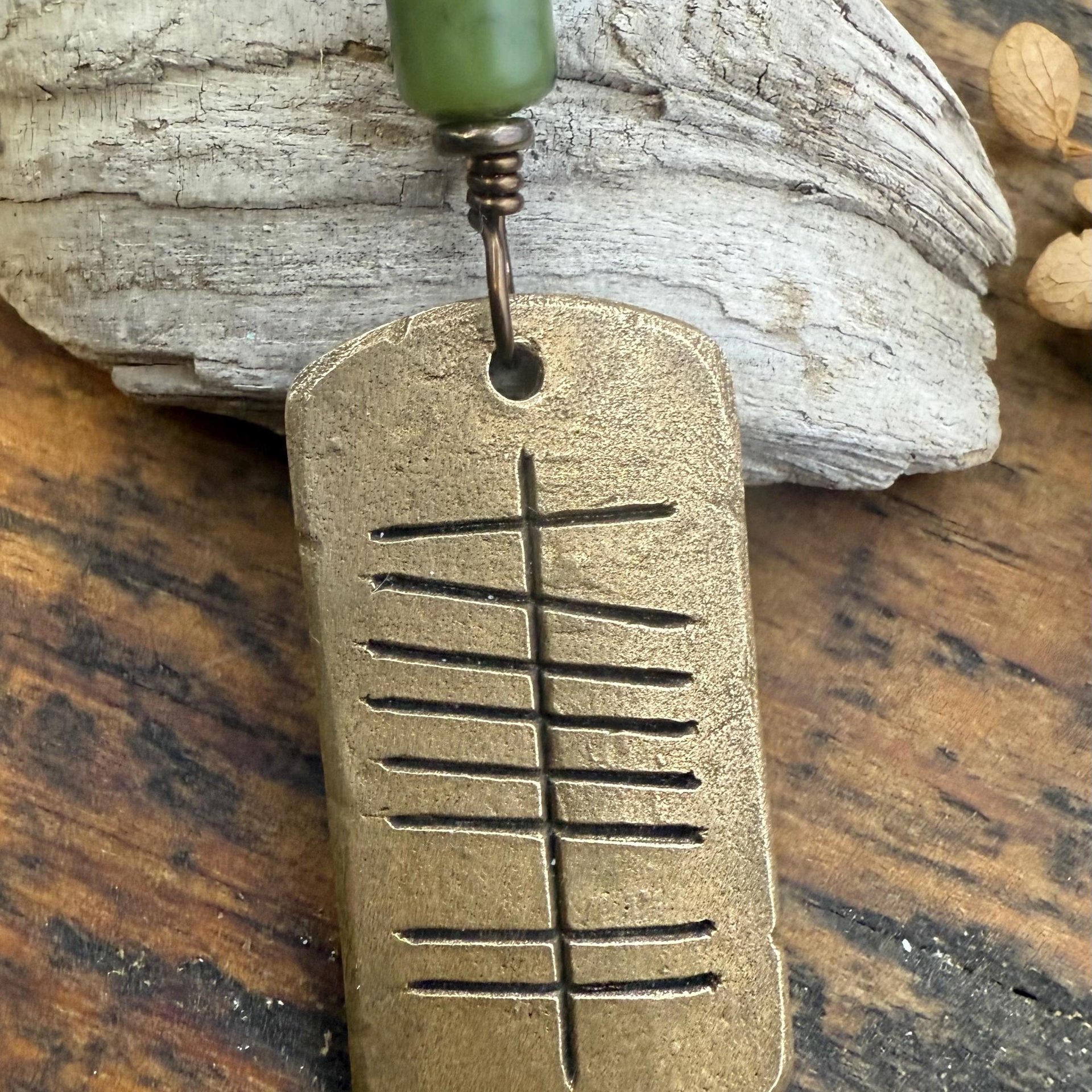 Love Ogham Bronze Charm, Grá Irish Love, Irish Gaelic, 8th Wedding Anniversary, Irish Celtic Jewelry, Celtic Witch, Pagan Love, Hand Carved