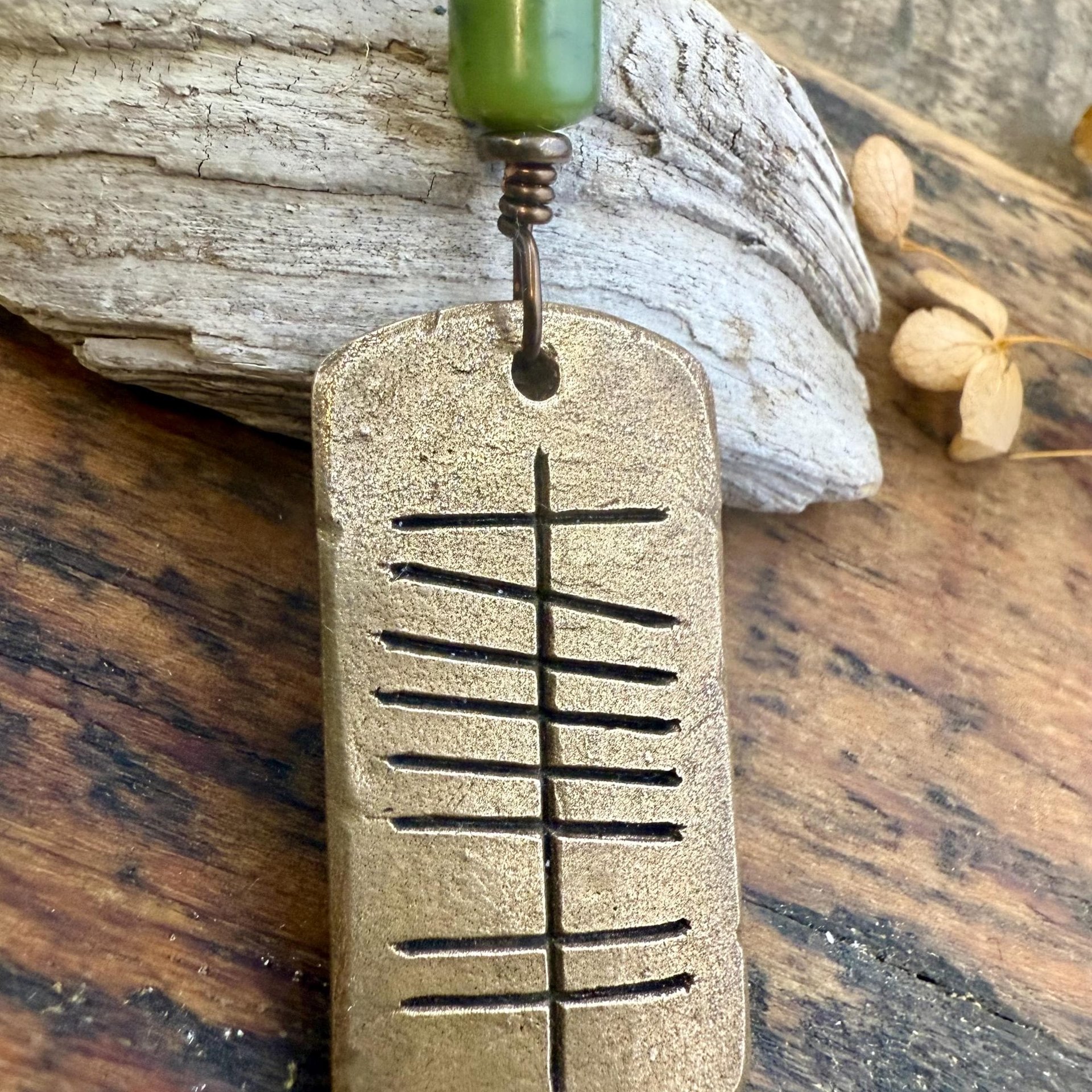Love Ogham Bronze Charm, Grá Irish Love, Irish Gaelic, 8th Wedding Anniversary, Irish Celtic Jewelry, Celtic Witch, Pagan Love, Hand Carved