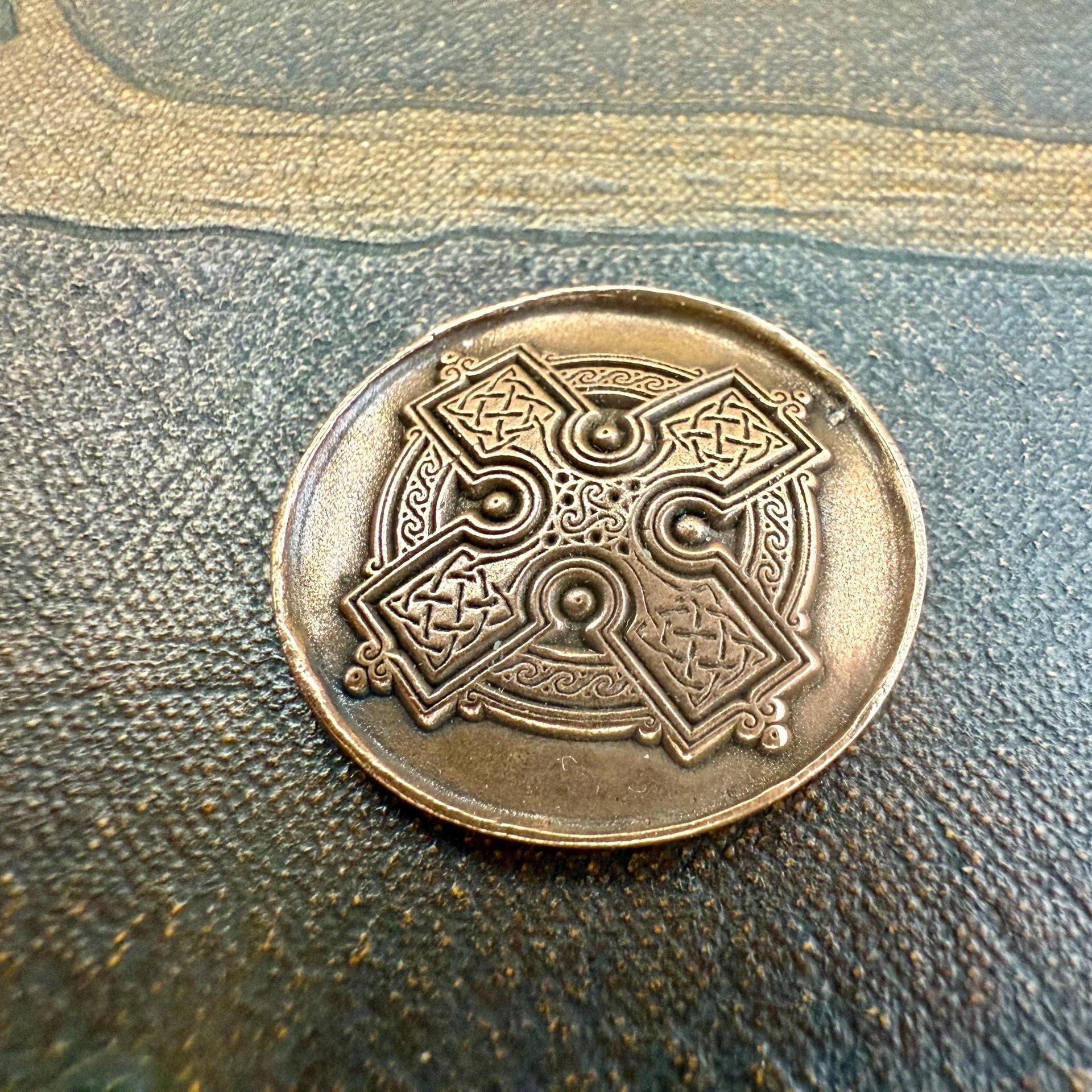 Copper Pocket Charms, Good Luck, Safety Protection, Magical Charms, Talisman Amulet, Compass, Celtic Cross, Shamrock Clover, Pocket Tokens