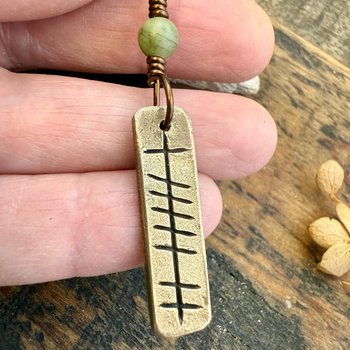 Love Ogham Bronze Charm, Grá Irish Love, Irish Gaelic, 8th Wedding Anniversary, Irish Celtic Jewelry, Celtic Witch, Pagan Love, Hand Carved